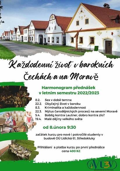 Každodenní život v barokních Čechách a na Moravě – kurz Univerzity třetího věku « Obec Středokluky