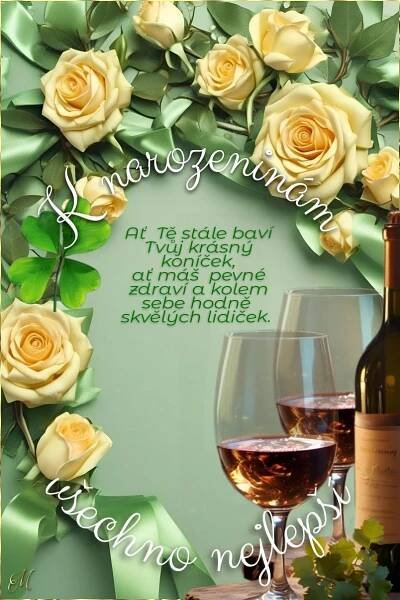 k narozeninám | Birthday greetings, Flower cards