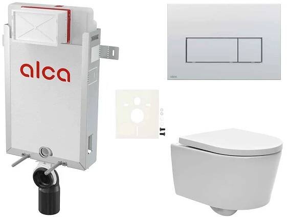 Cenově zvýhodněný závěsný WC set Alca k zazdění + WC SAT Brevis SIKOAW9