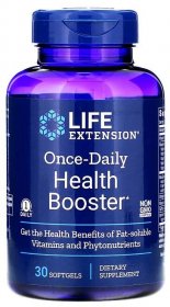Once Daily Health Booster, 30 kapslí, vitamin K2, gama tokoferol, macuguard, lykopen, Life Extension - Stále mladí