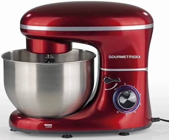 GourmetMaxx 03440 kuchyňský robot 1500 W červená, nerezová ocel