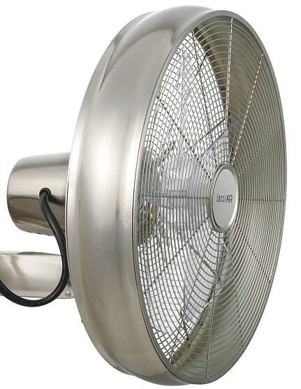 Lucci air 213126 - Nástěnný ventilátor BREEZE 55W/230V matný chrom pr. 46 cm + dálkové ovládání