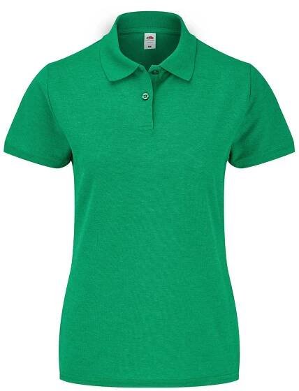 Dámská polokošile Fruit of the Loom 65/35 Polo, Heather Green