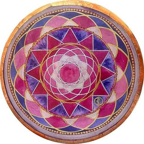 Ray 9: Magenta Rose Wholeness Disc - Crystal Wings Healing Art