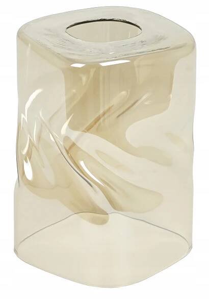 SKLENĚNÉ STÍNÍTKO MEDOVÝ ZLATÝ ČTVEREC PRO LAMPU 10 X 10 CM E27 Výška výrobku 15 cm