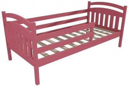 Vomaks Dětská postel DP 015 se zábranou Rozměr: 80 x 200 cm, Barva: barva růžová