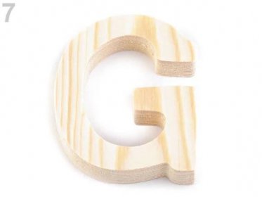Kraftika 1ks "g" buk dřevěná písmena a interpunkční