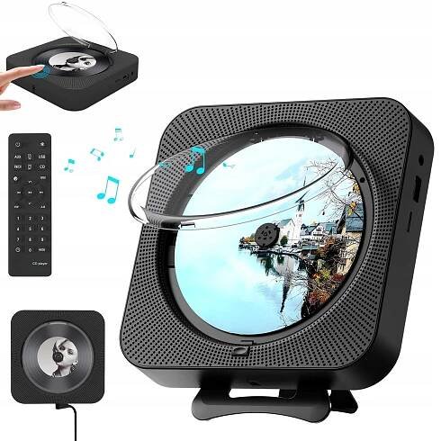 MULTIFUNKČNÍ RÁDIO AUX USB FM BÍLÝ MP3 PŘEHRÁVAČ CD REPRODUKTOR BLUETOOTH
