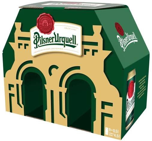 Pilsner Urquell Brána plech 9x0,5 l