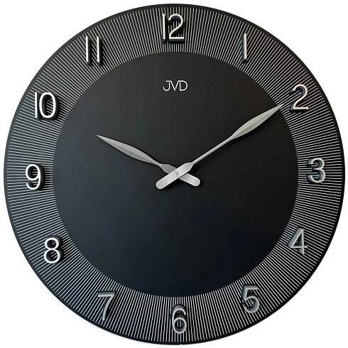 JVD HC501.2 - černo stříbrné hodiny v moderním designu