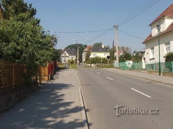 Rozcestník: Pohled ze směru Kylešovice, Chvalikovice