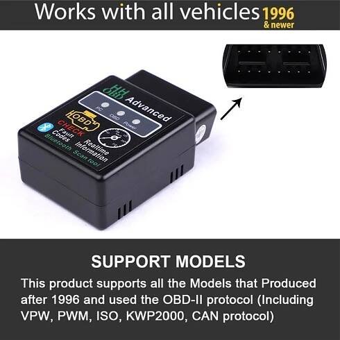 OBD2 Advanced ELM327 V2.1 Bluetooth Car Scanner Diagnostic Scan pro Volkswagen VW Polo Passat B5 B6 CC GOLF 4 5 6 Touran Bora Tiguan