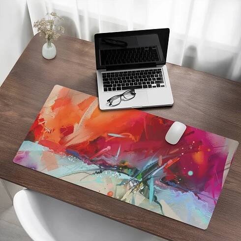 Podložka na psací stůl pod myš klávesnici a notebook Pohyblivé linie 100 x 50 cm Stav balení originální