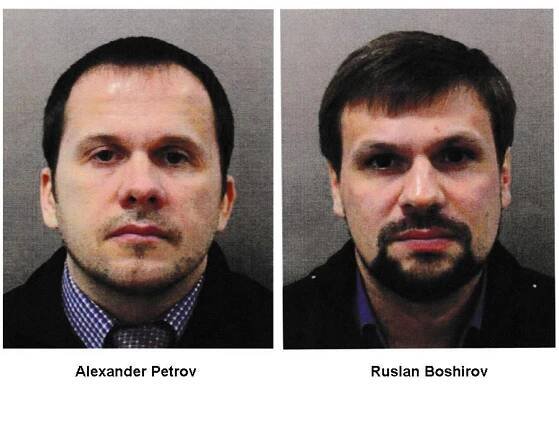Alexander Petrov a Ruslan Boširov. Britové obvinili z pokusu o vraždu Skripalových dvojici Rusů