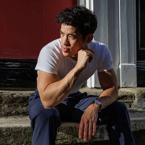 Christopher Chung in the Hampstead neighborhood of London this week. “I always think of Ho as the seasoning in the series,” he said of his “Slow Horses” character.