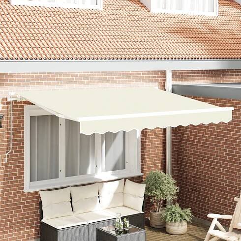 Vyměnitelná tkanina markýzy na rám 3.5 x 2 m Krémová
