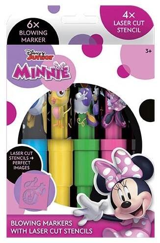 JIRI MODELS Fixy foukací 6ks Disney Minnie Mouse set se 4 šablonami | 65554