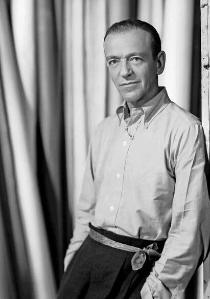 Fred Astaire Wearing An Ocbd Shirt Casually