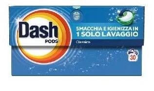 Dash All in 1 PODS Classico gelové kapsle na bílé a světlé prádlo 30 pracích dávek