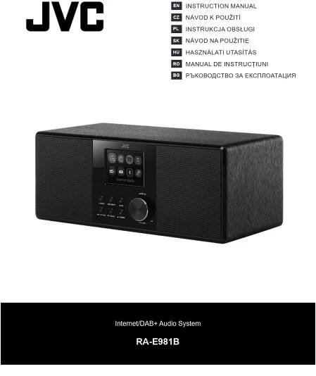 Návod k použití internetového audio systému JVC RA-E981B DAB+