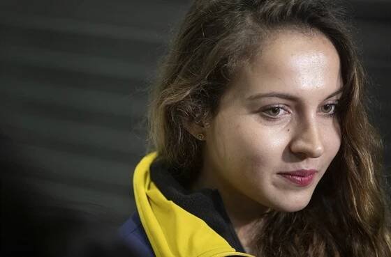 Anna Kellnerová při prohlídce O2 areny před Global Champions Prague Playoffs...