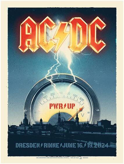 AC/DC Dresden Tour 2024 Poster