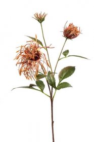 Umělá květina jiřina ZUERA, oranžovo-červená, 65cm