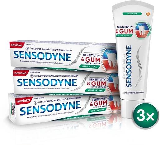 Zubní pasta SENSODYNE Sensitivity & Gum 3× 75 ml