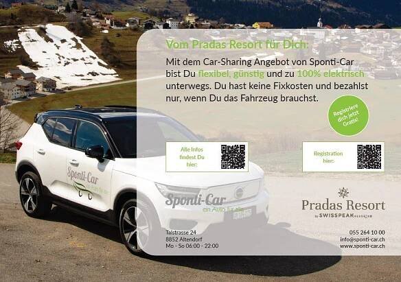 Sponti-Car - Carsharing Pradas Resort | Pradas Resort Brigels | by Swisspeak Resort