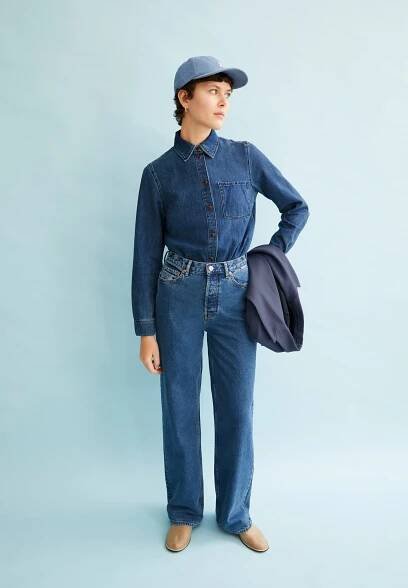 AURELAA Denim blouse made of Organic Cotton