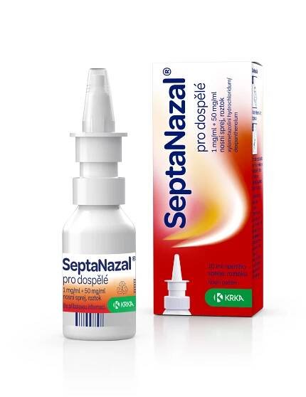 SeptaNazal pro dospělé 1mg/50mg v 1ml nosní sprej, roztok 10 ml