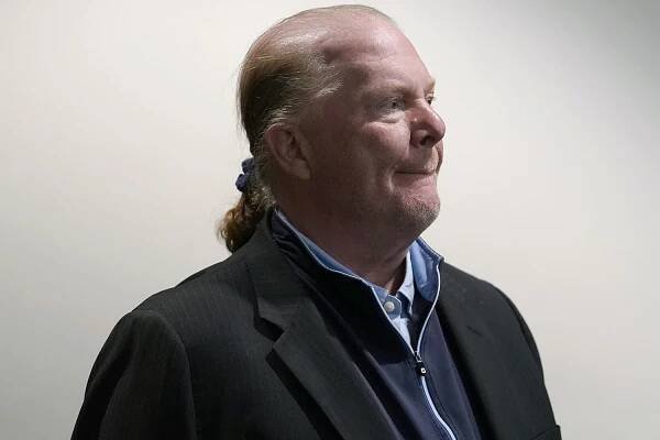 Celebrity chef Mario Batali arrives at Boston Municipal Court for the first day his pandemic-delayed trial, in Boston, USA, 09 May 2022. Batali pleaded not guilty to a charge of indecent assault and battery in 2019, stemming from accusations that he forcibly kissed and groped a woman after taking a selfie with her at a Boston restaurant in 2017.