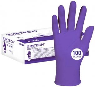 100pcs---Kimtech™ Purple Nitrile™ Exam Gloves (55082), 5.9 Mil ...