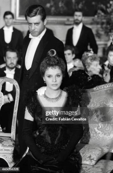 Laura Antonelli and Giancarlo Giannini acting in the 1976 Italian movie L'Innocente , director Luchino Visconti's last film, based on an 1892 novel...