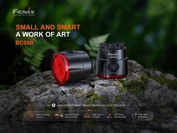 Fenix BC06R - LED Stmívatelná nabíjecí blikačka na kolo LED/USB IP66 90 lm 24,5 h 560 mAh