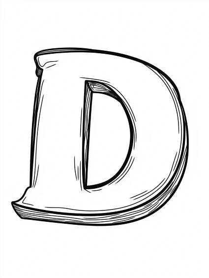 Omalovánky s písmenem D 10