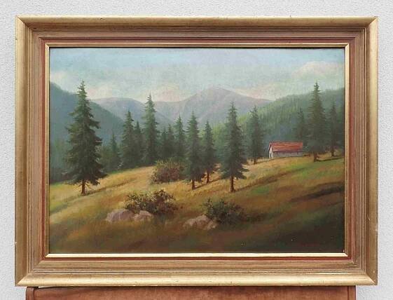 KRKONOŠE SE SNĚŽKOU V DÁLI - CHARLES MAYER