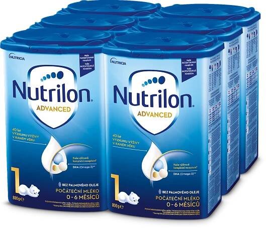 Nutrilon 1 počiatočná mliečna dojčenská výživa v prášku 6 x 800 g