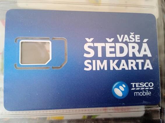 sim Štědrá SIM karta Tesco mobile, vyloupnutá - Telefonní karty do sbírek