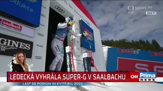 Ledecká vyhrála v Saalbachu poslední super-G sezony