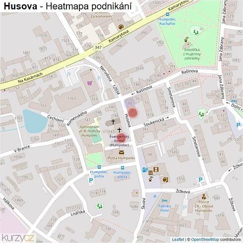 Mapa Husova - Firmy v ulici.