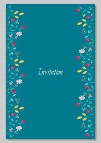 Vektorové svatební květinové pozvání. Pozvánka se vzorem listů. — Stock obrázek
