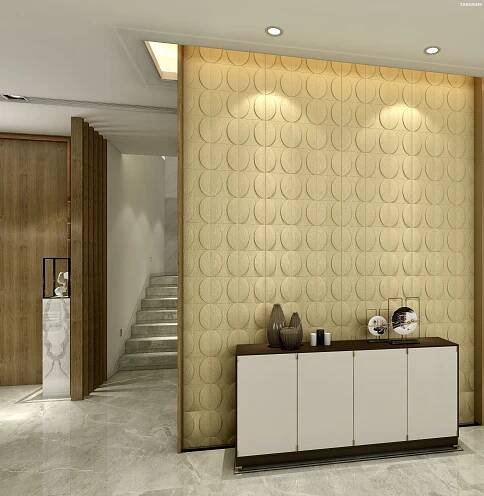 TAIJI Self Adhesive Leather Wall Panel Waterproof Fireproof Hotel Eco-Friendly Decorative Cladding Board