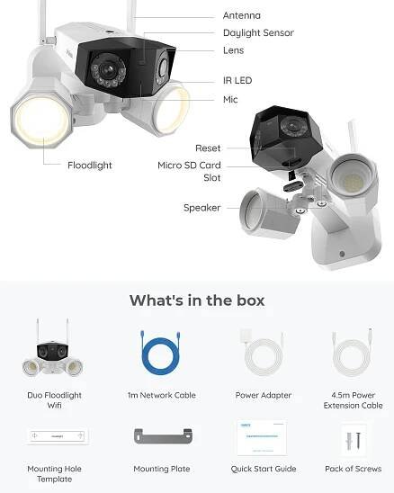 Reolink Duo Floodlight Wi-Fi bezpečnostní kamera - Reolink CZ