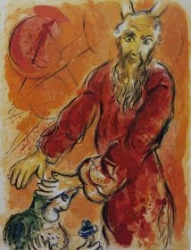 Marc Chagall - Bible - Exodus 17-9. I řekl Mojžíš k Jozue
