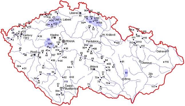 Mapa lokalit