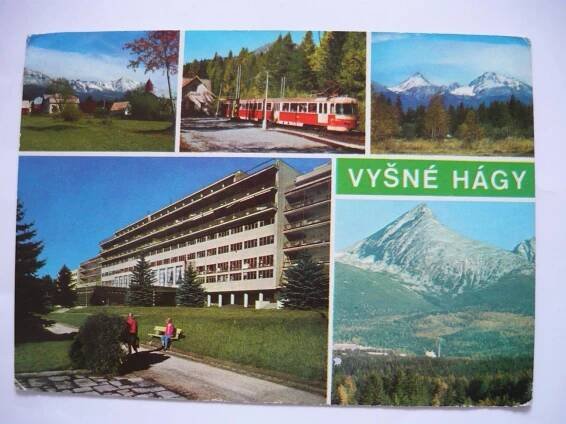 Vyšné Hágy  - vlak  - Slovensko - Pohlednice místopis