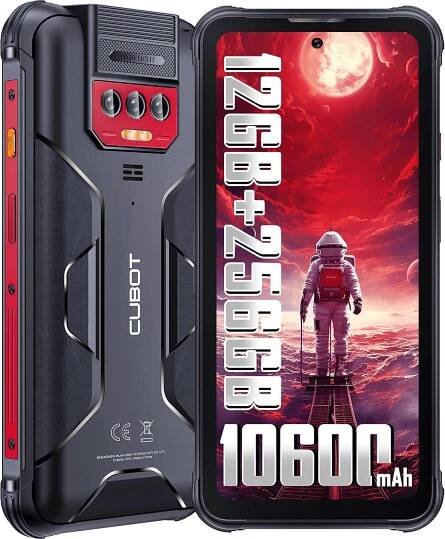 Cubot King Kong 8, 16,6 cm (6.53"), 6 GB, 256 GB, 48 MP, Android 13, Černá, Červená
