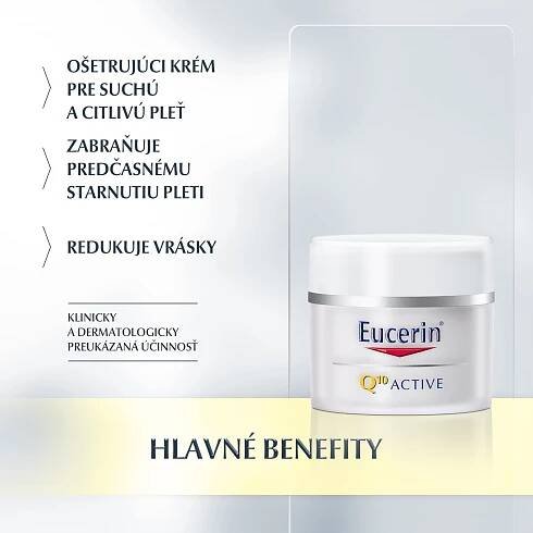 Eucerin Q10 ACTIVE denný krém proti vráskam vyhladzujúci na citlivú pokožku 50 ml