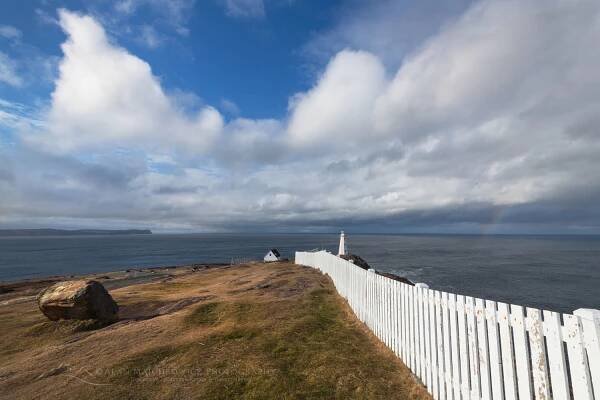 White fence at Cape Spear Lighthouse National Historic Site in St. John's, Newfoundland and Labrador, Canada #79465